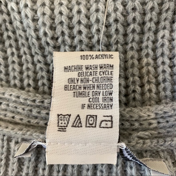 American Rag Light Gray Sweater Bell Tie Sleeves - Picture 12 of 15